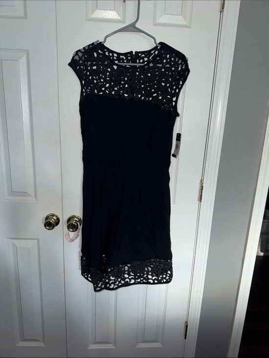 Ralph Lauren Dresses & Skirts - Ralph Lauren Black Laser-Cut Cap Sleeve Mini Dress Tag original price $169